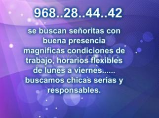 BUSCAMOS SEÑORITAS PARA PISO DE DIA
