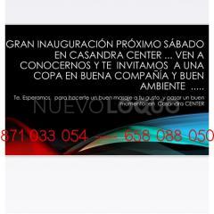 GRAN INAGURACION PRÓXIMO SÁBADO EN CASANDRA CENTER
