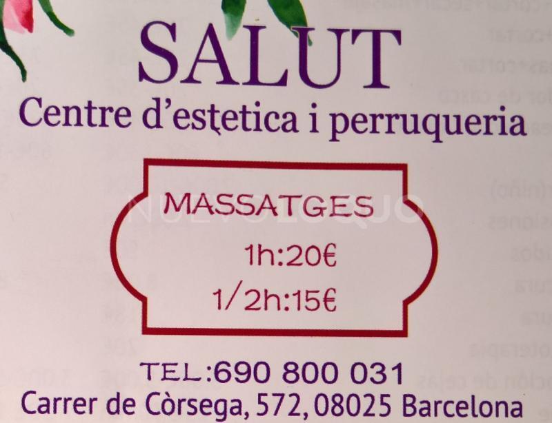  Centre d’estètica i Perruqueria SALUT, Masajes con estilo y clase. Sagrada Familia