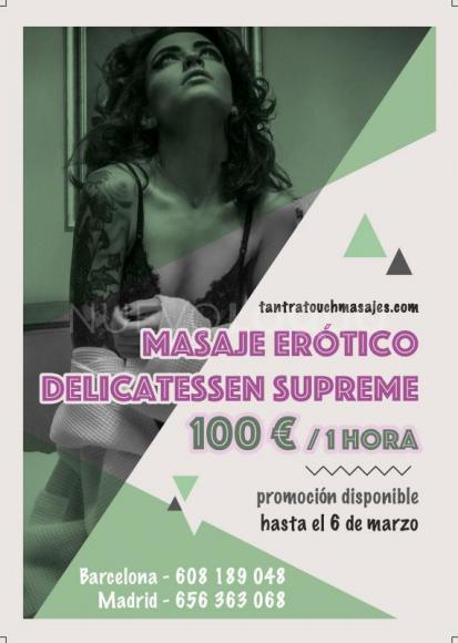  masaje erótico Delicatessen Supreme de una hora por  rosas