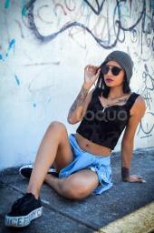 Sara modelo venezolana tu chica tatuada H  por toda madrid