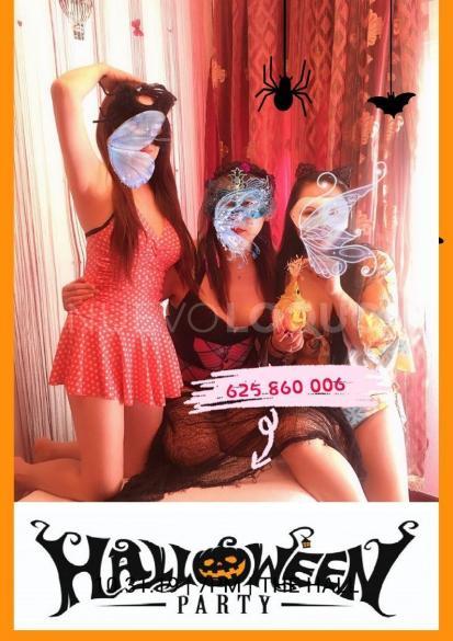   ASIATICAS   EN HALLOWEEN  PASEO CHOPERA