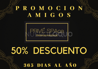  ESPECIAL % DE   Privé SPAce - Premiun Massage®