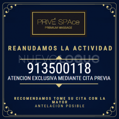 REANUDAMOS LA ACTIVIDAD en los centros Privé SPAce - Premium Massage®.
