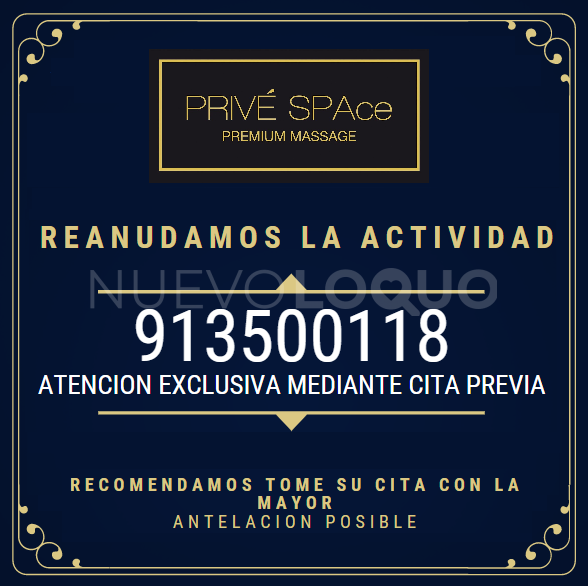  REANUDAMOS LA ACTIVIDAD en los centros Privé SPAce - Premium Massage®.