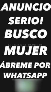BUSCO MUJER, ábreme por Whatsapp!.