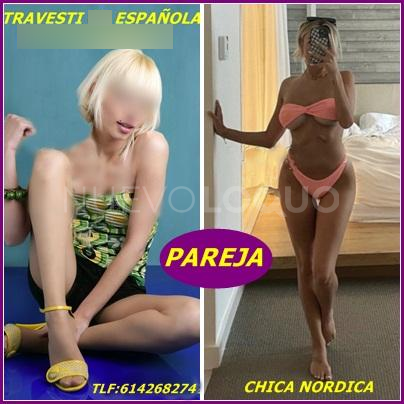  PAREJA TRAVESTI ESPAÑOLA Y CHICA NORDICA
